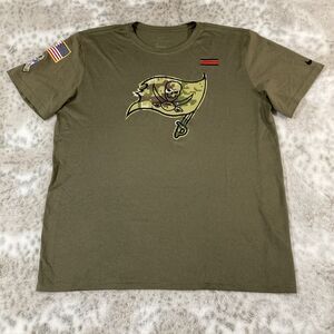 Tampa Bay Buccaneers Shirt Mens XL Nike Salute Military Dri-Fit Camo Olive Drab